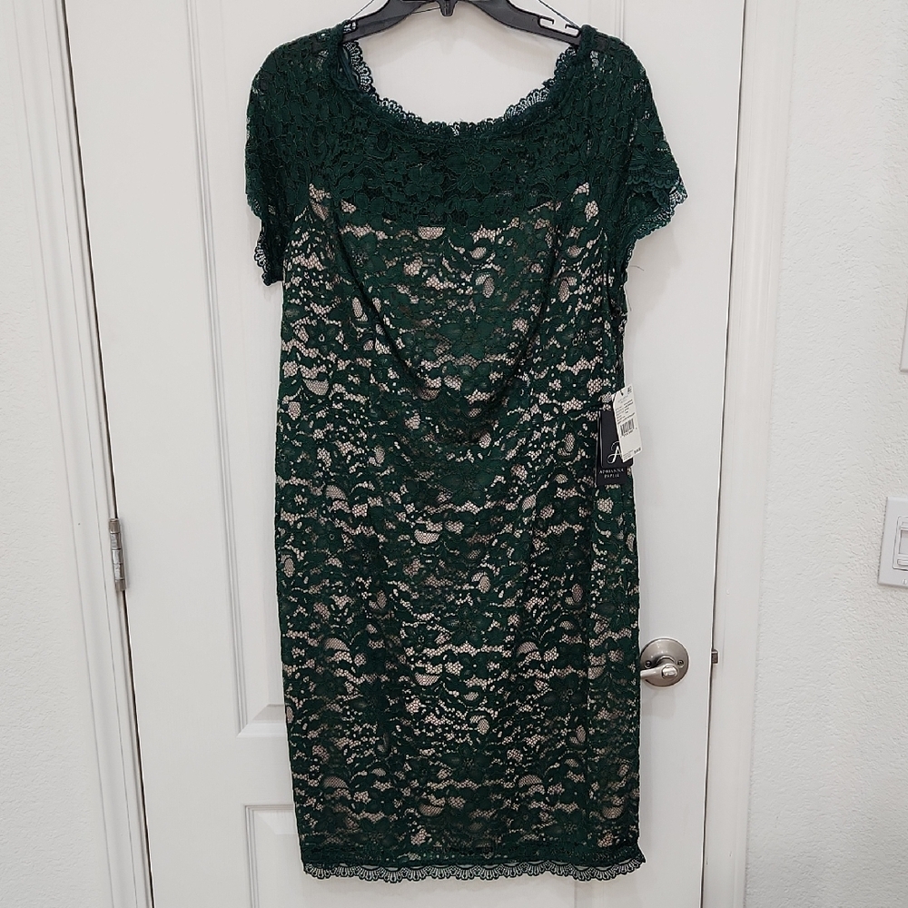 Elegant Green Lace Dress